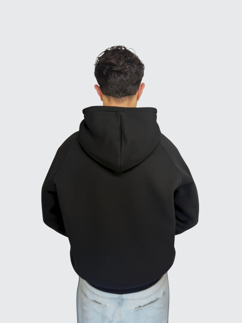 HOODIE Black 310GSM 100% cotone