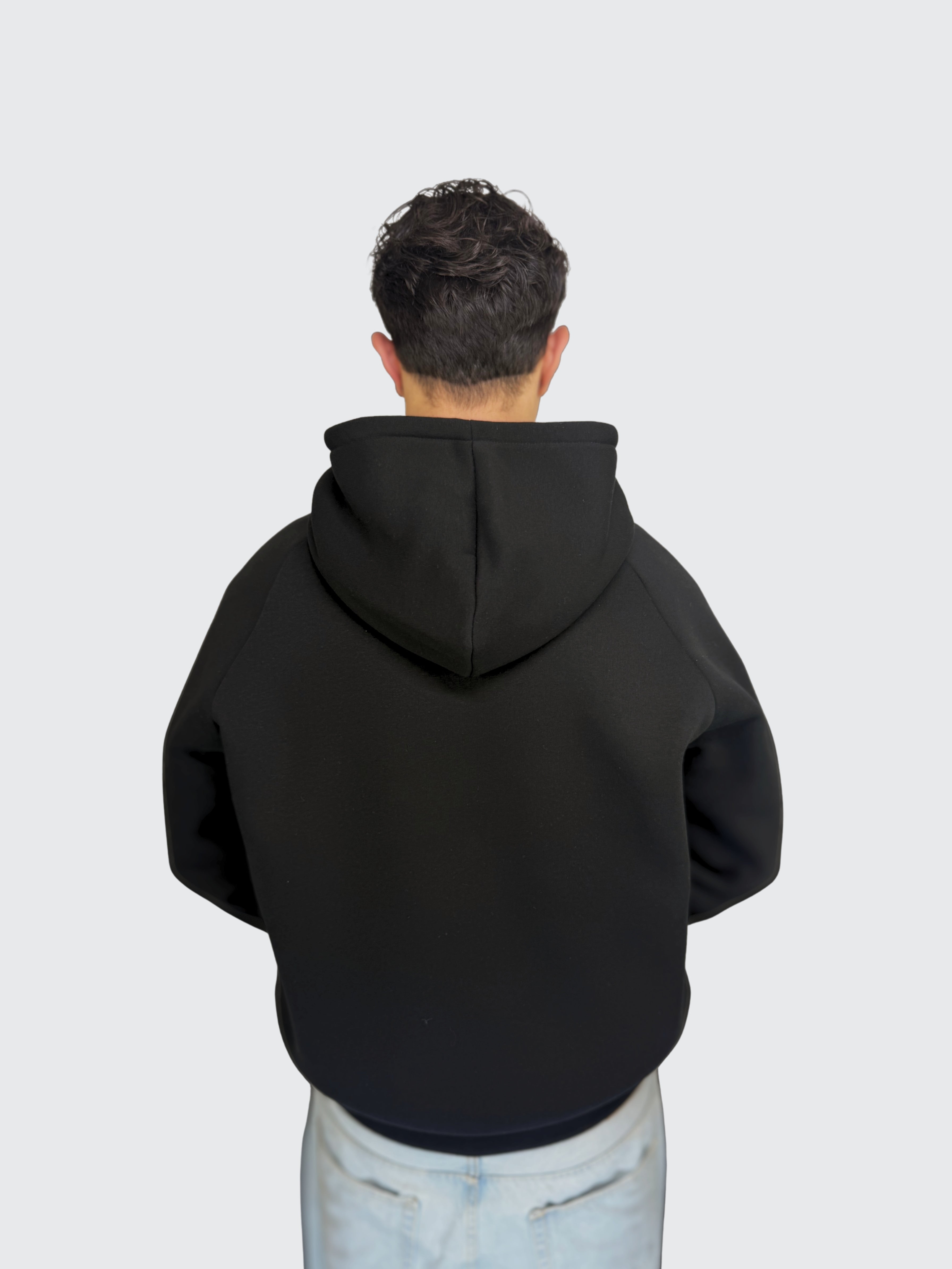 HOODIE Black 310GSM 100% cotone