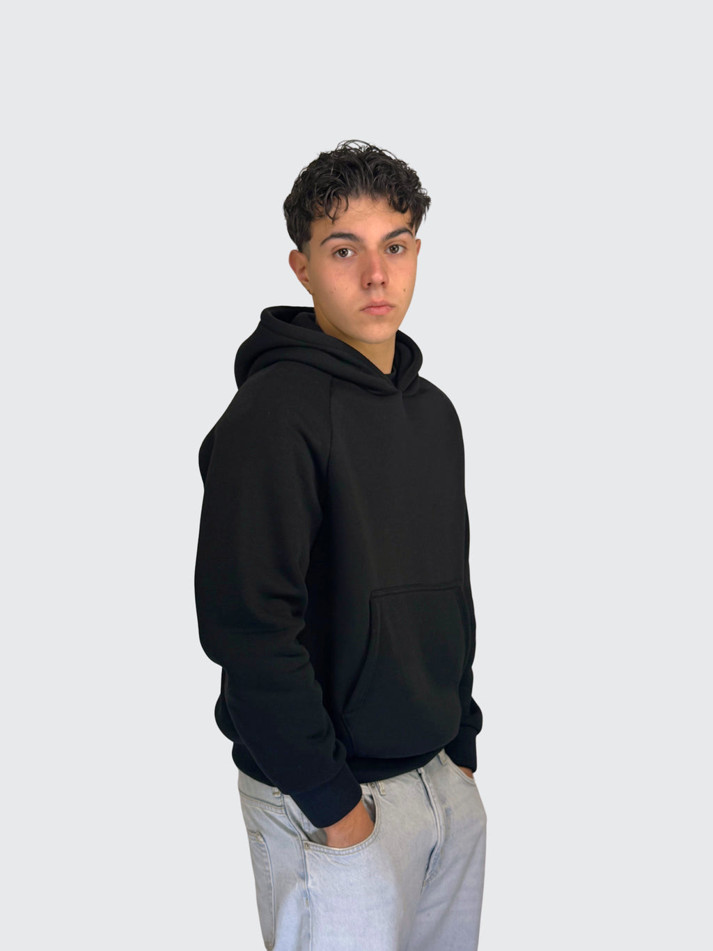 HOODIE Black 310GSM 100% cotone