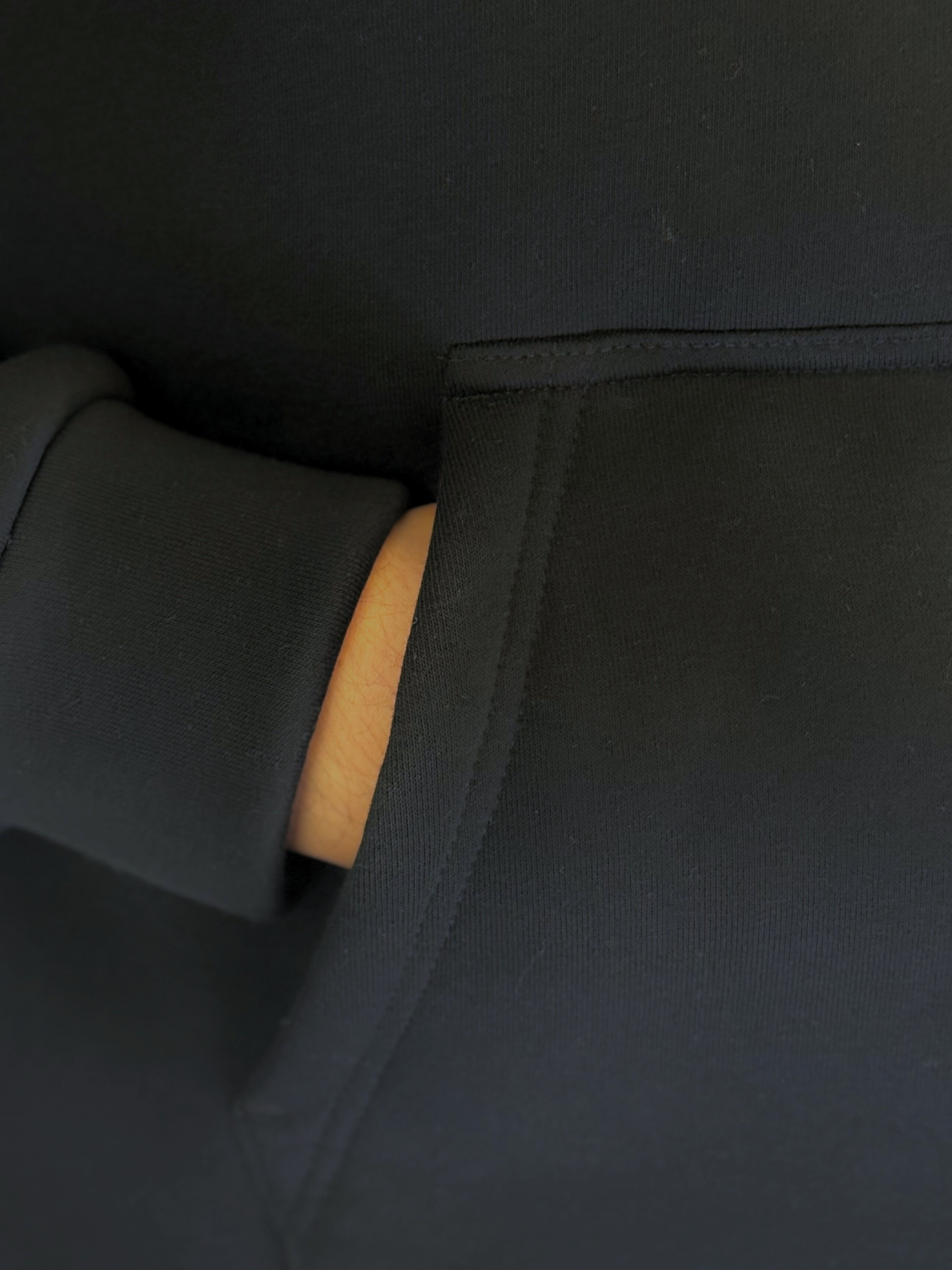 HOODIE Black 310GSM 100% cotone