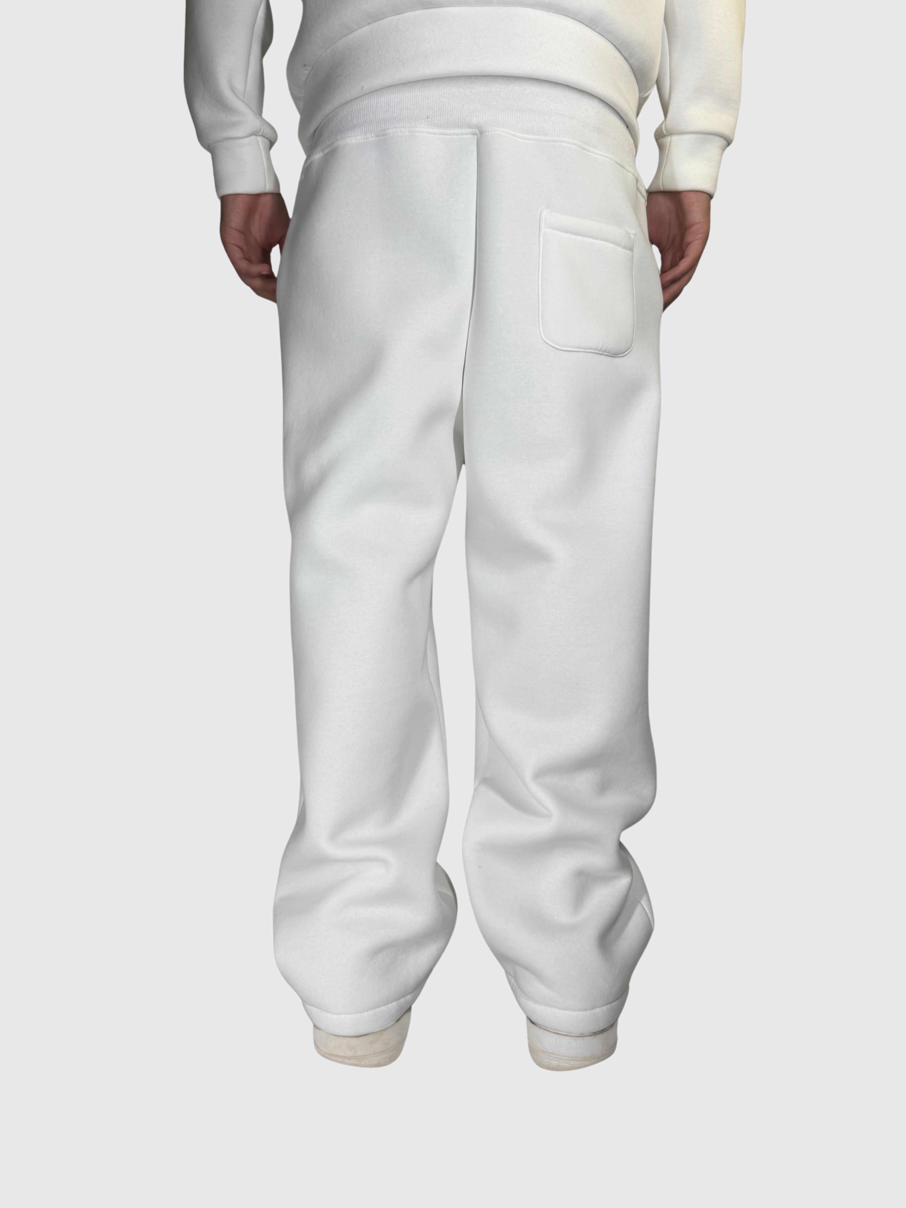 SWEATPANTS white 310 GSM 100% Cotone