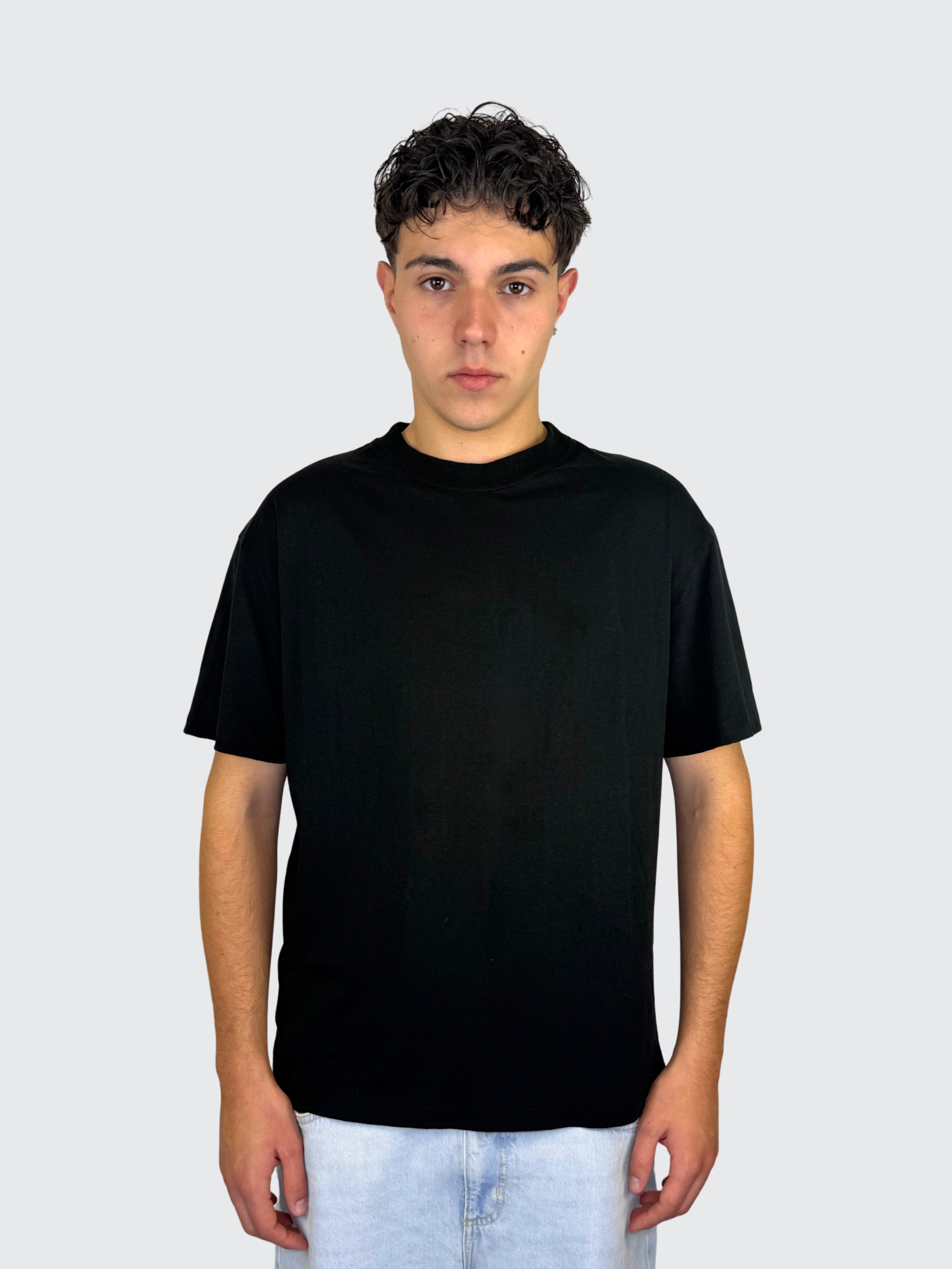 Premium Black T-shirt 190 GSM 100% cotton