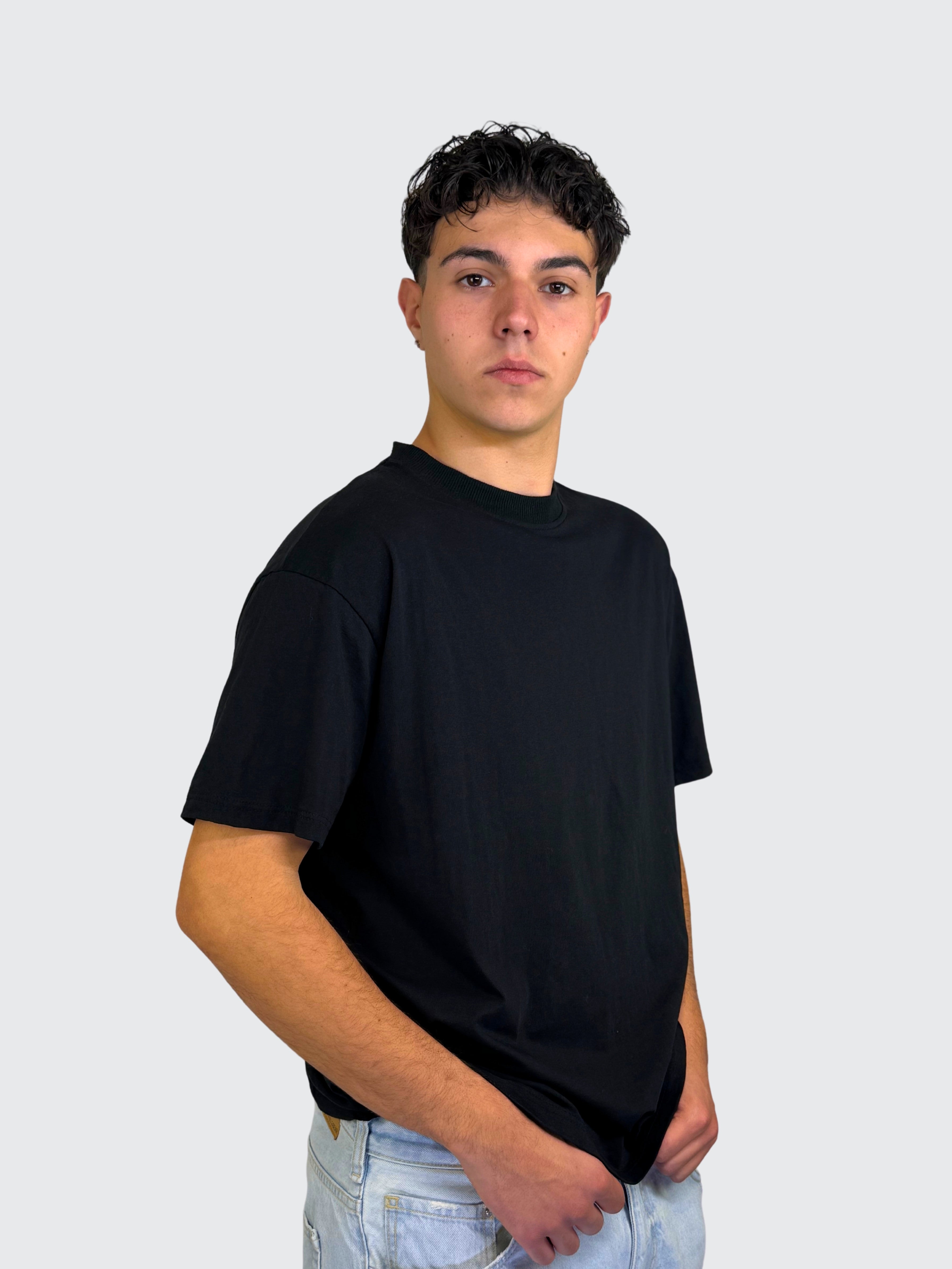 Premium Black T-shirt 190 GSM 100% cotton