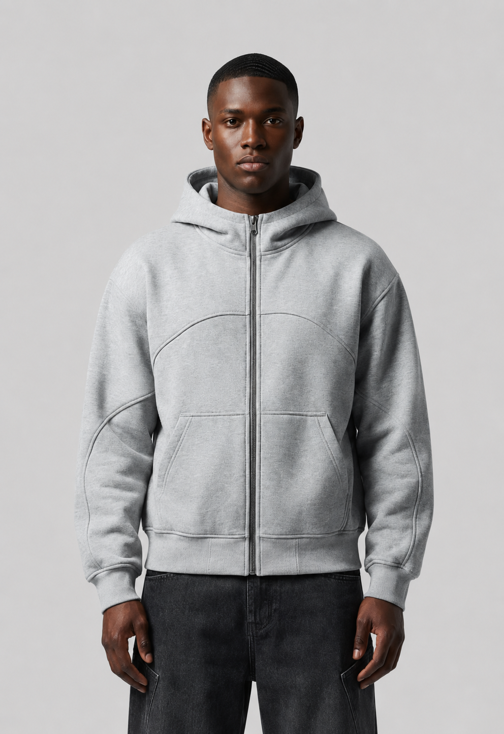 Felpa Zip Hoodie – 330 GSM in 100% Cotone