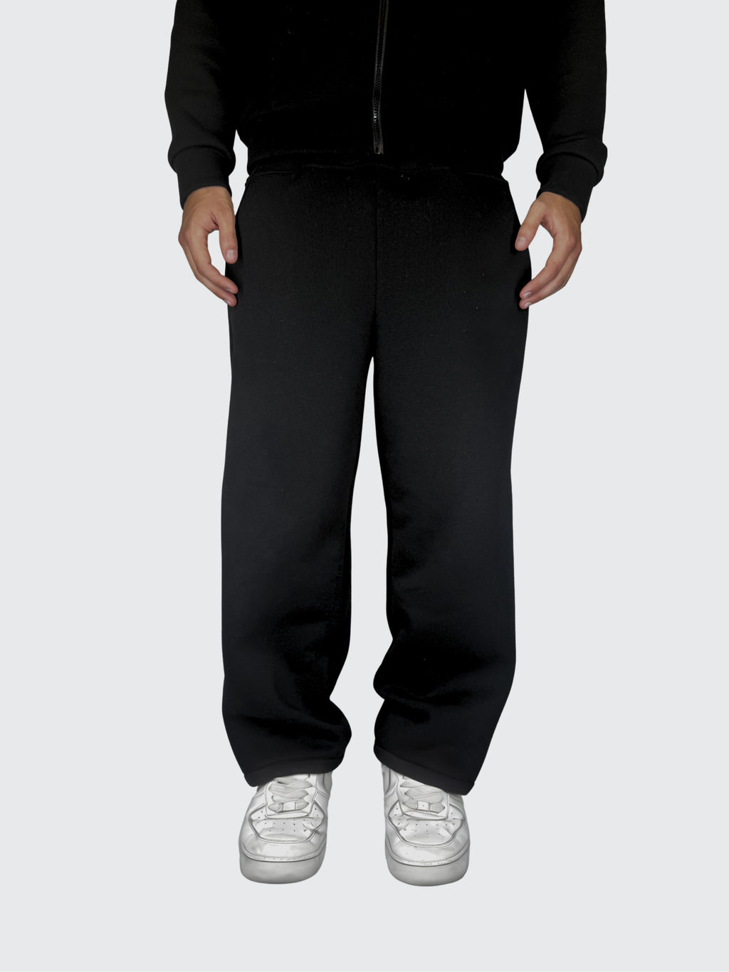 SWEATPANTS Black 310 GSM 100% Cotone