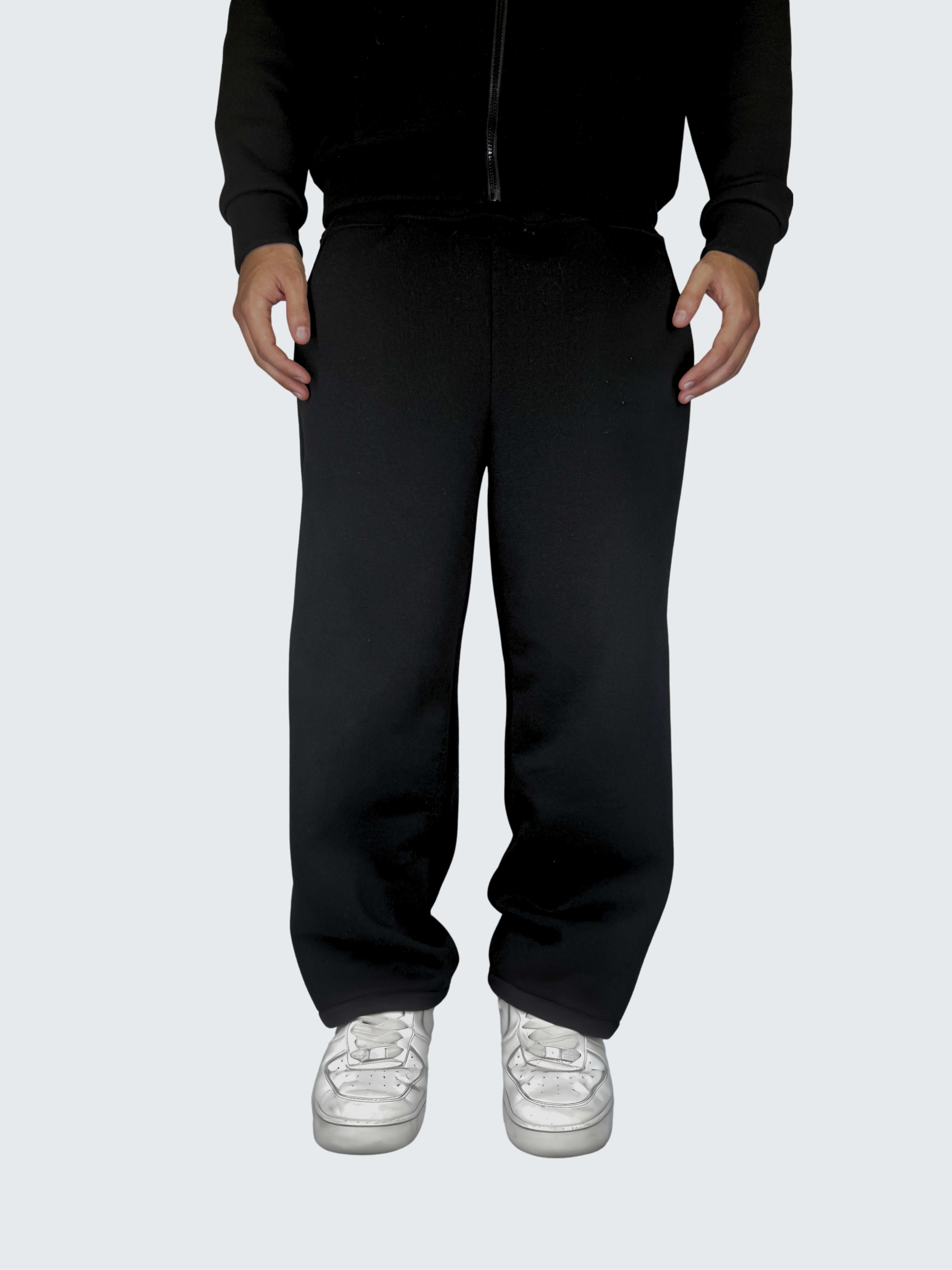 SWEATPANTS Black 310 GSM 100% Cotone