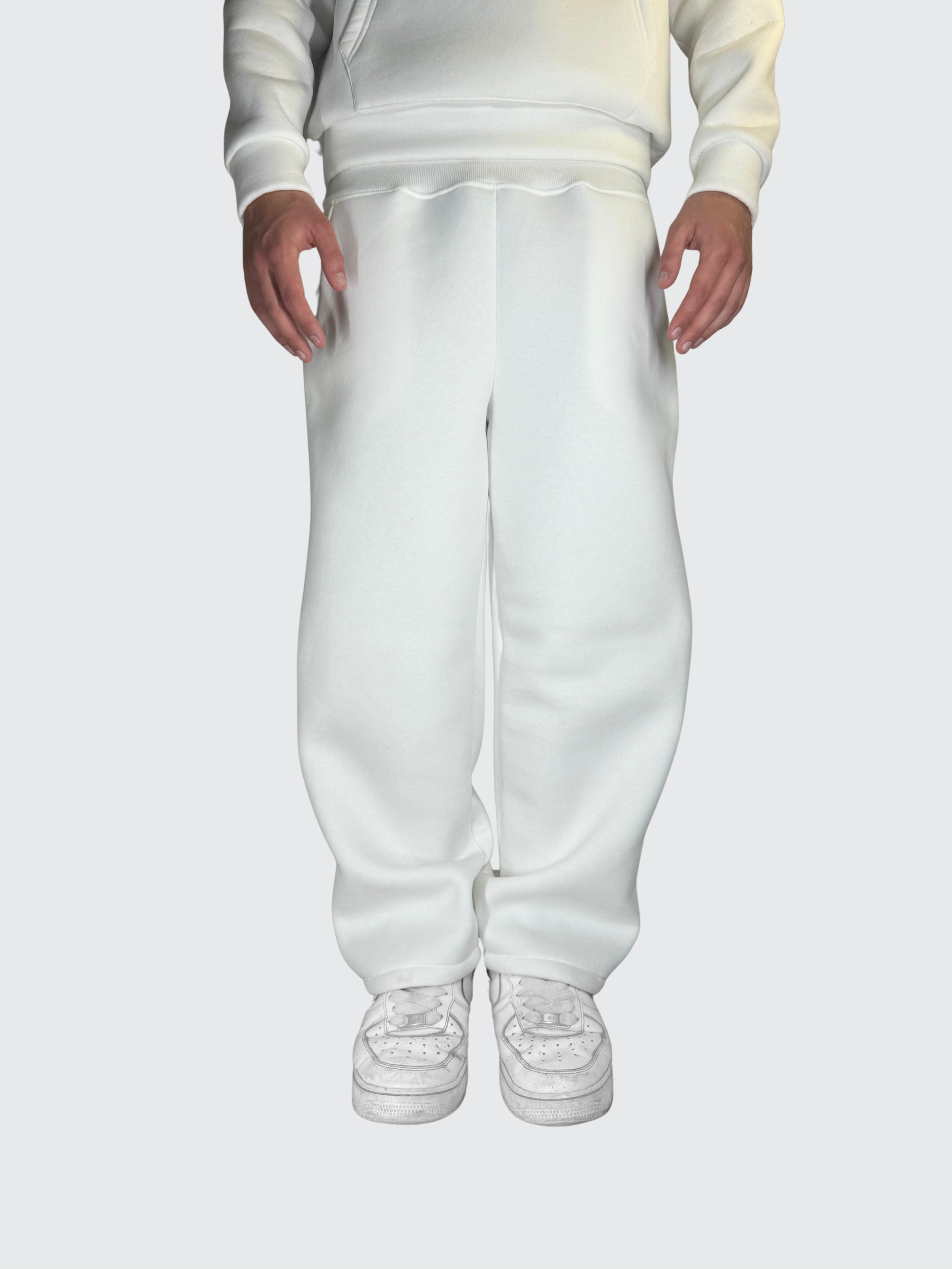 SWEATPANTS white 310 GSM 100% Cotone